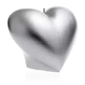 Heart Smooth Candle – Silver
