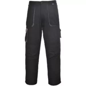 Portwest Mens Texo Contrast Workwear Trousers (M/R) (Black) - Black