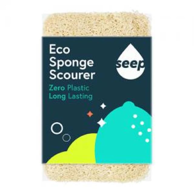 Seep Single Compostable Sponge with Loofah Scourer