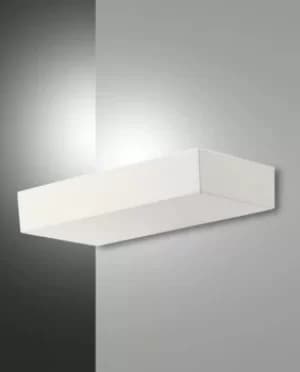 Emma LED Wall Uplight White Glass