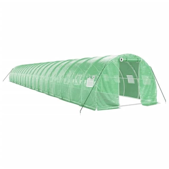 vidaXL Greenhouse with Steel Frame Green 60 m 20x3x2 m, Green 3188047