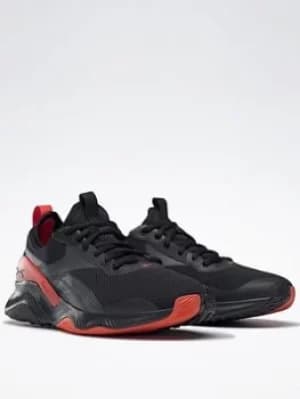 Reebok HIIT Training 2 Shoes, Black/Grey, Size 3, Women