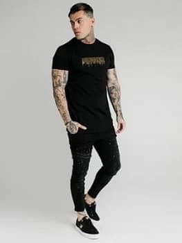 SikSilk Rhinestone Creep T-Shirt - Black