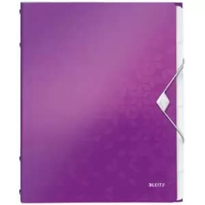 Leitz Divider Book WOW A4 PP 6 Tabs Purple