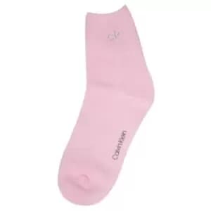 Calvin Klein Crystal logo rib short socks - Pink