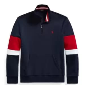 Polo Ralph Lauren quarter Zip Arm Loop Top - Blue