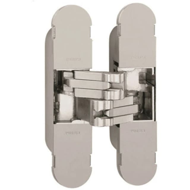 Loops 100 x 22mm Adjustable Medium Duty Concealed Hinge Polished Nickel Internal Door Metallics