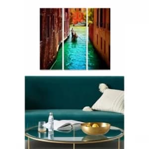 MDFFTR1023 Multicolor Decorative MDF Painting (3 Pieces)