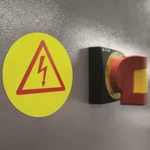 HERMA Signs signalling hard-wearing A4 Ø 85mm round yellow...