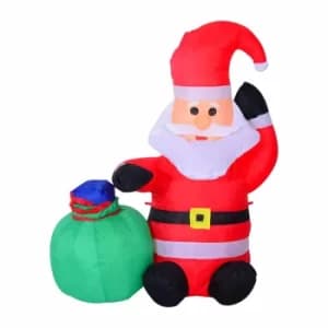 Inflatable Light Up Christmas Santa Claus 120cm