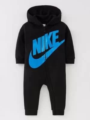 Nike Metallic Hbr Gifting Coverall, Black, Size 3 Months, Women