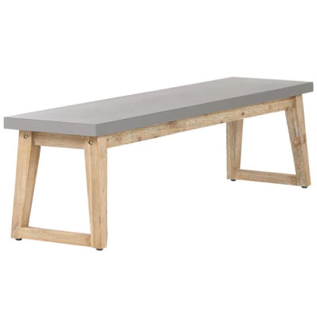Beliani Garden Bench Oria 160 Cm Concrete Grey