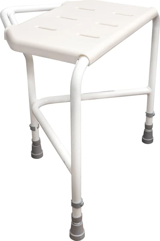 Aidapt Pembury Height Adjustable Corner Shower Stool White