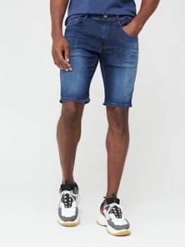 Replay Hyperflex Clouds Anbass Denim Shorts ; Dark Indigo