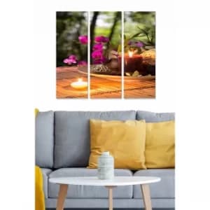 MDF151440956 Multicolor Decorative MDF Painting (3 Pieces)
