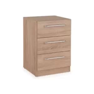 Holborn Oak Bedroom Furniture Range - 3 Drawer Bedside