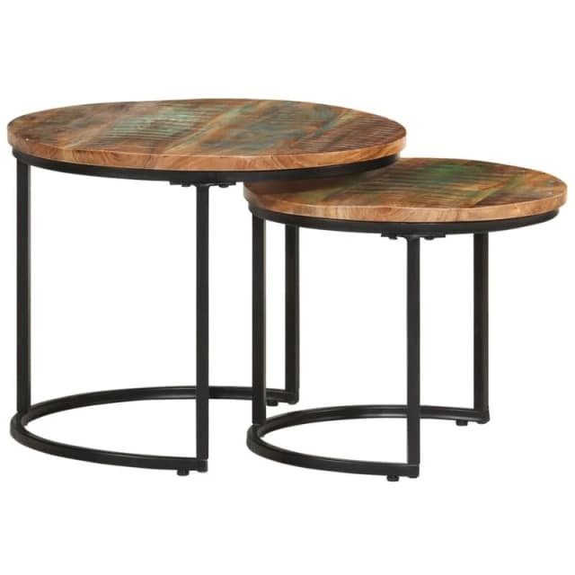 VIDAXL Nesting Tables 2 pcs Solid Reclaimed Wood Vidaxl 8720286668603
