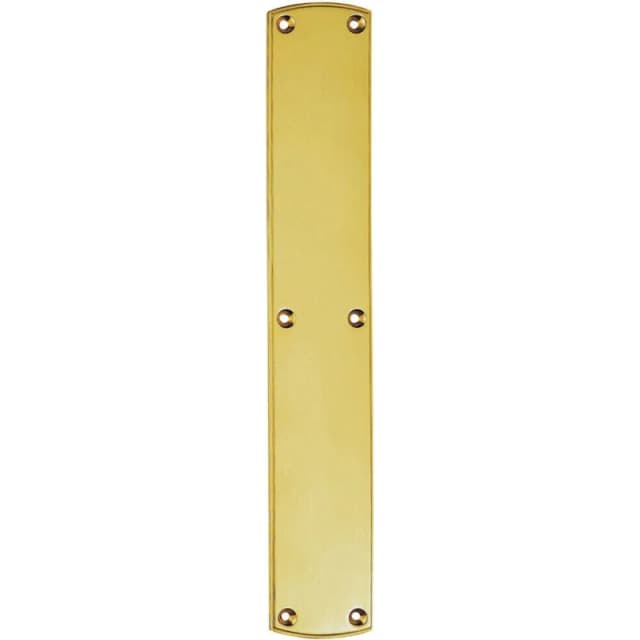 Loops Large Traditional Door Finger Plate 457 x 75mm Polished Brass Push Plate Metallics