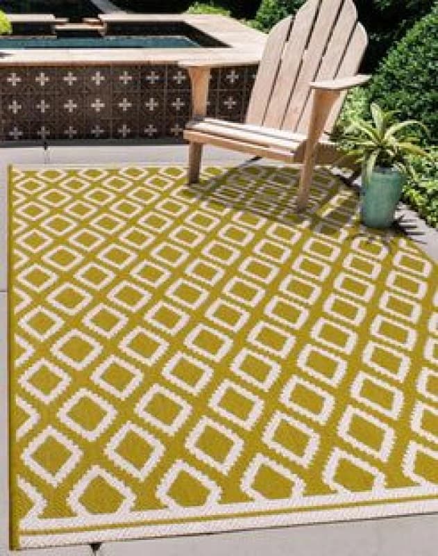 Rugstyle Summer Breeze Outdoor Rug in Green Size: 100cm x 150cm Green Unisex 100cm x 150 cm