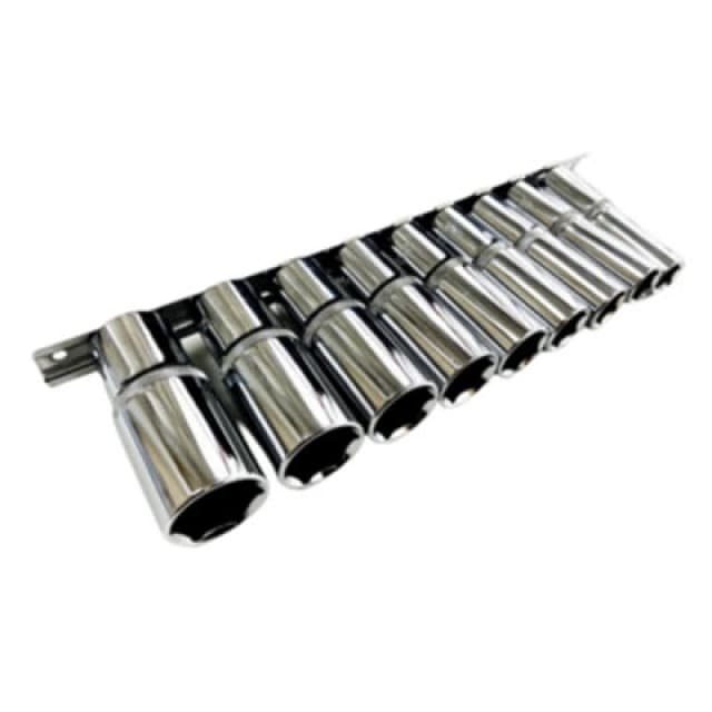 Toolzone 10 Piece 1/2" AF Deep Sockets 1/2"-1" KDPSS219