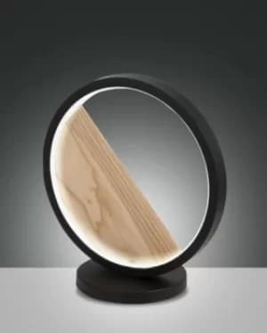 Pierre Integrated LED Table Lamp Black Glass