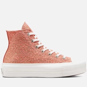 Converse Womens Chuck Taylor All Star Wabi Sabi Lift Hi-Top Trainers - Healing Clay/Light Gold - UK 3