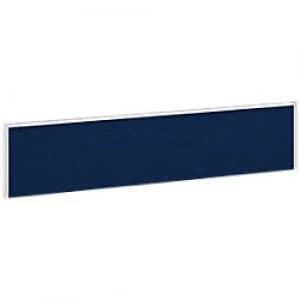 Dams International Desktop Fabric Screen Blue Aluminium White Frame 1600 x 30 x 380mm