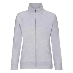 Fruit Of The Loom Ladies/Womens Lady-Fit Fleece Sweatshirt Jacket (2XL) (Heather Grey)