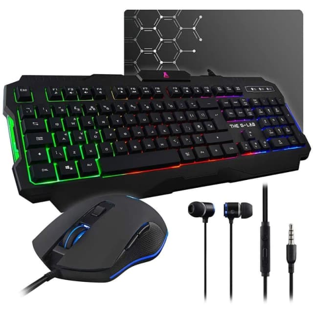 G-Lab Combo Helium Gaming Kit - Black One Size