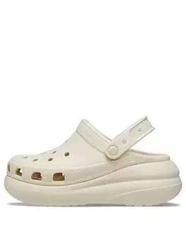 Crocs Classic Crush Clog, Bone, size: 8, Unisex, Slides, 207521-2Y2