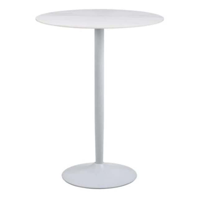 Furniture To Go Malta Round Bar Table In Ceramic White