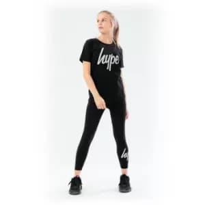Hype Script T-Shirt and Leggings Set - Black