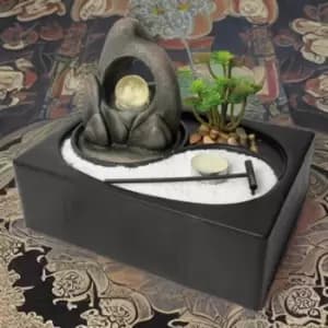 Zen Garden Indoor Illuminated Water Fountain by Well Being