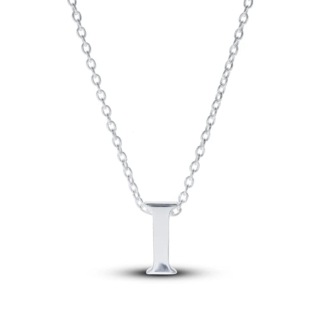 Be You Sterling Silver lowercase Initial Necklace Silver female I