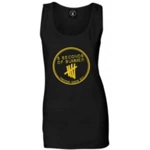 5 Seconds Of Summer Derping Stamp Ladies Black Vest: X Large