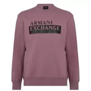 Armani Exchange Textured Logo Sweatshirt - Purple