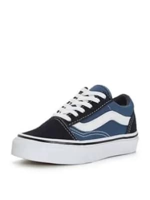Vans Old Skool Childrens Boy Trainers-Navy, Size 2