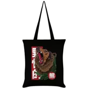 Unorthodox Collective - Bear Tattoo Tote Bag (One Size) (Black/Brown/Red)