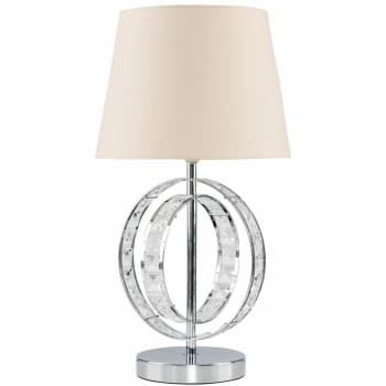Rothwell Acrylic Jewel Double Hoop Table Lamp - Beige - No Bulb