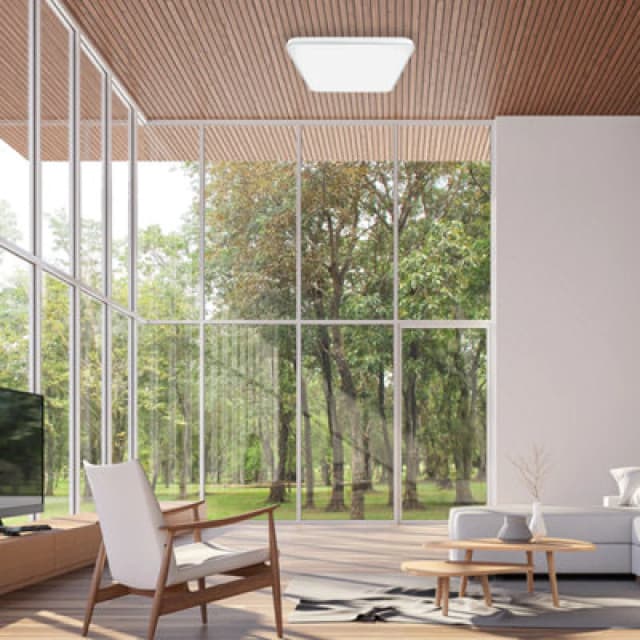 Milagro Fabio Ceiling Lamp 47cm Bulit In Eco LED Light Source Great Value White unisex