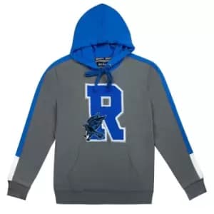 Harry Potter Unisex Ravenclaw R Patch Hoodie (XL) (Grey/Blue)