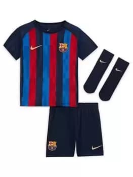Nike Barcelona Infants 22/23 Home Kit, Blue, Size 3-6 Months