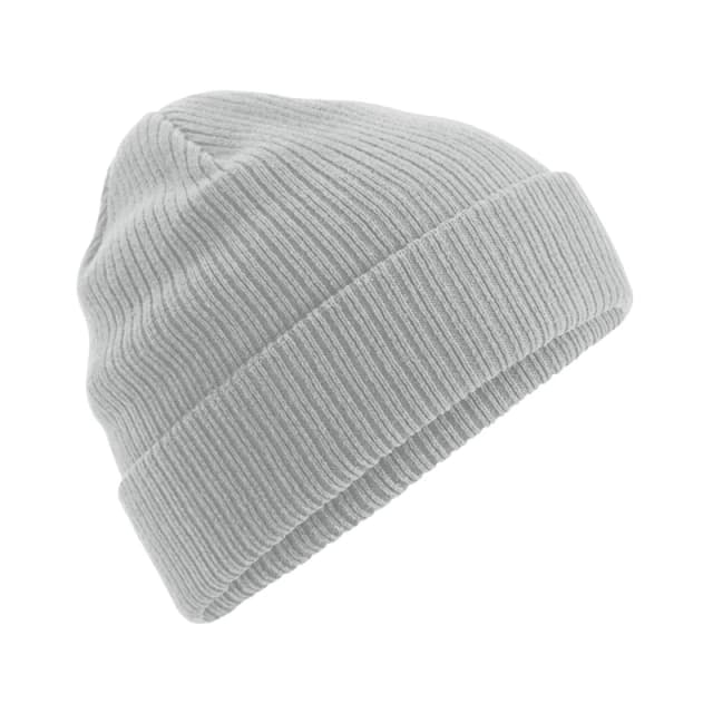 Beechfield Beechfield Men Cotton Beanie in Light Grey Light Grey One Size Male 5063425451357