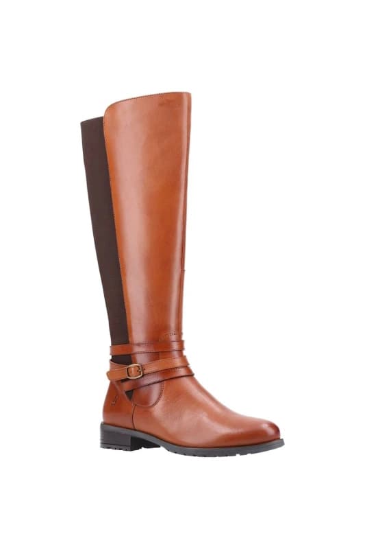 Hush Puppies Womens Vanessa Zip Up Tall Knee High Boots - UK 3 Brown female GDE2648TAN3
