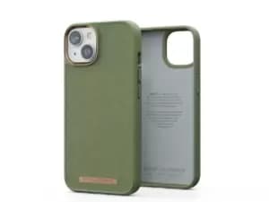 Njord byELEMENTS Suede Comfort+ Case for Apple iPhone 14, Olive