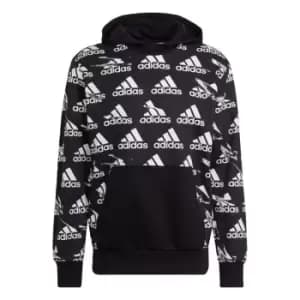 adidas Essentials Brandlove French Terry Hoodie Mens - Black