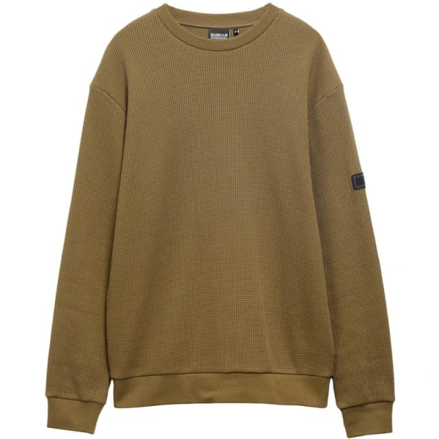 Barbour International Mens Curve Crew Sweatshirt Olive OL99 male XL