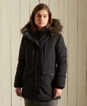 Superdry Womens Everest Parka Coat Black - Size: 12