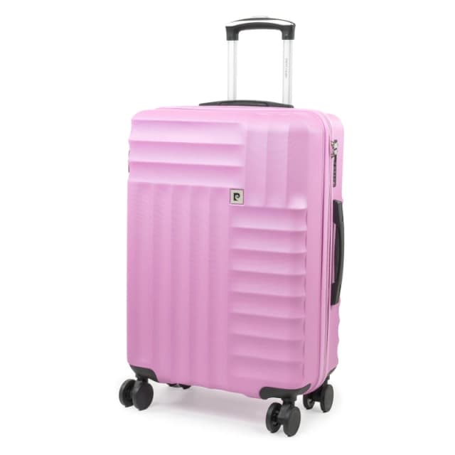 Pierre Cardin Soleil Hard Shell Suitcase Medium Wheeled Luggage Fondant Pink unisex Medium