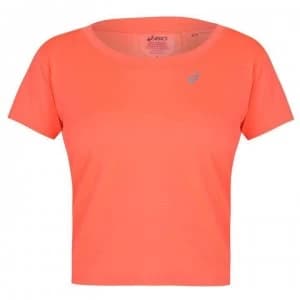 Asics Race Crop Top Ladies - Coral
